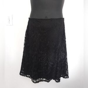 Cato black lace skirt